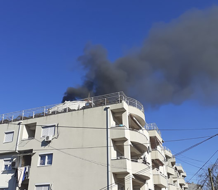 Пожар во стан во зграда на Трета МУБ